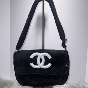 CHANEL CC VIP Precision Black/White Tote Shoulder / Messenger Bag NEW